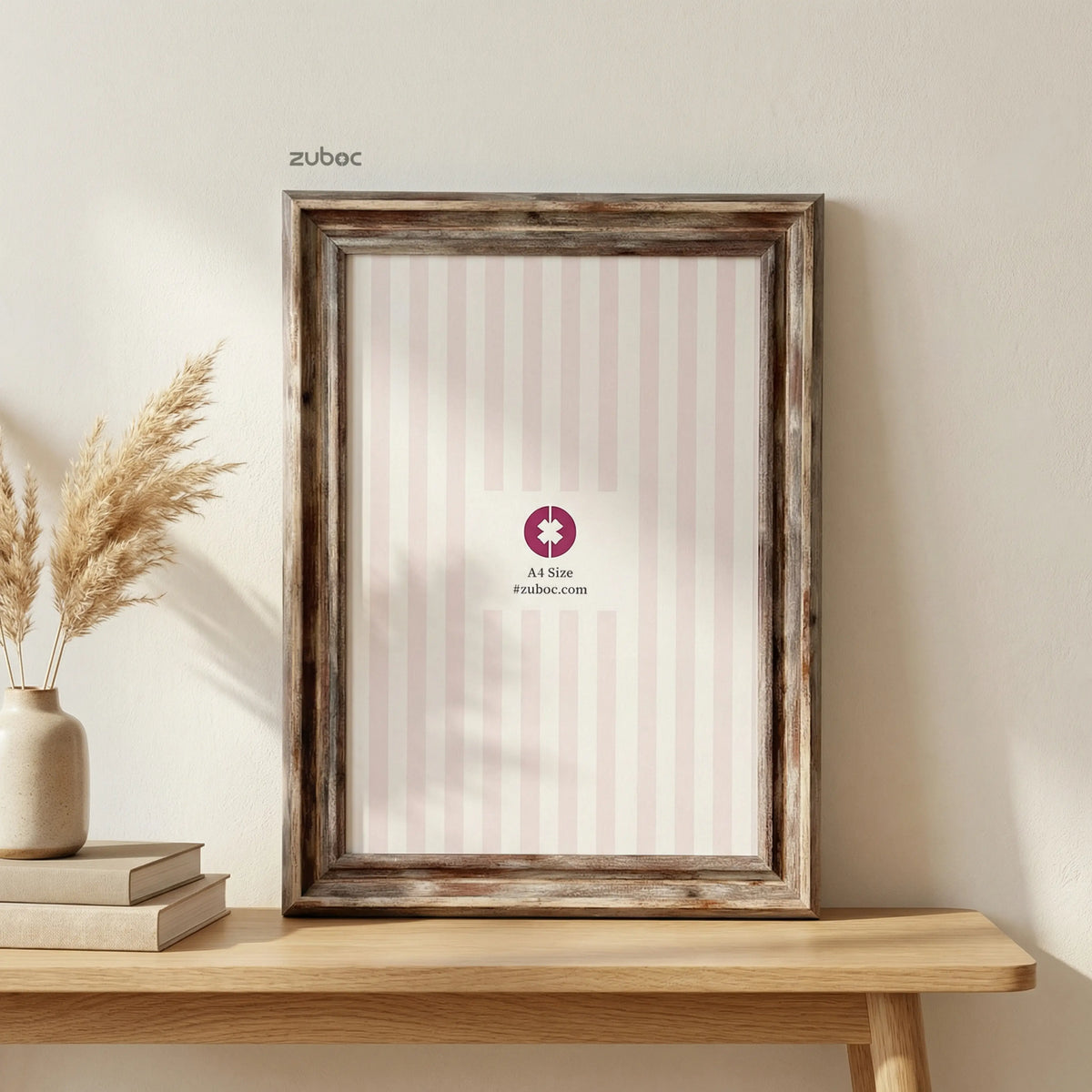 Vintage Wood Photo Frame (1", A4)