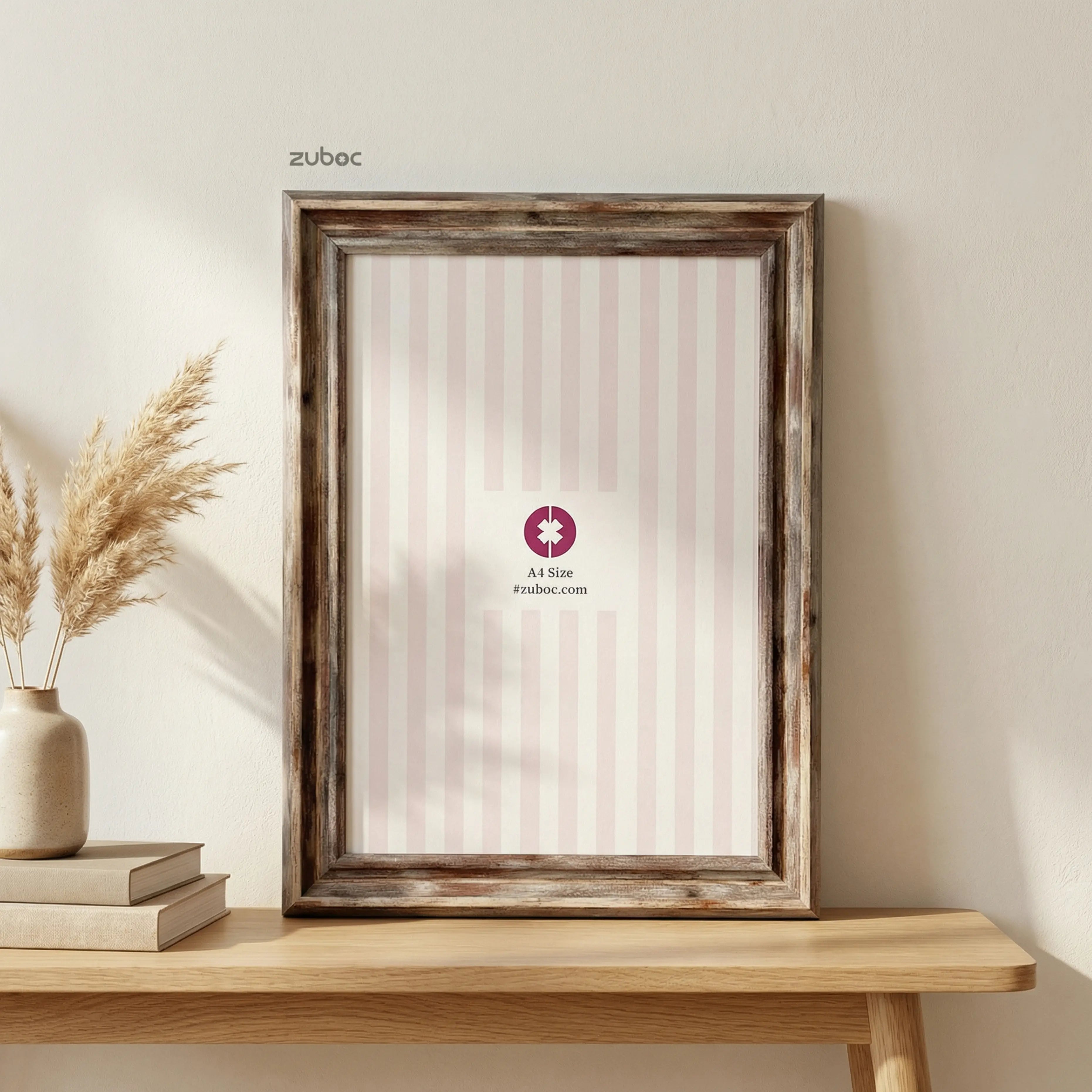 Vintage Wood Photo Frame (1", A4)