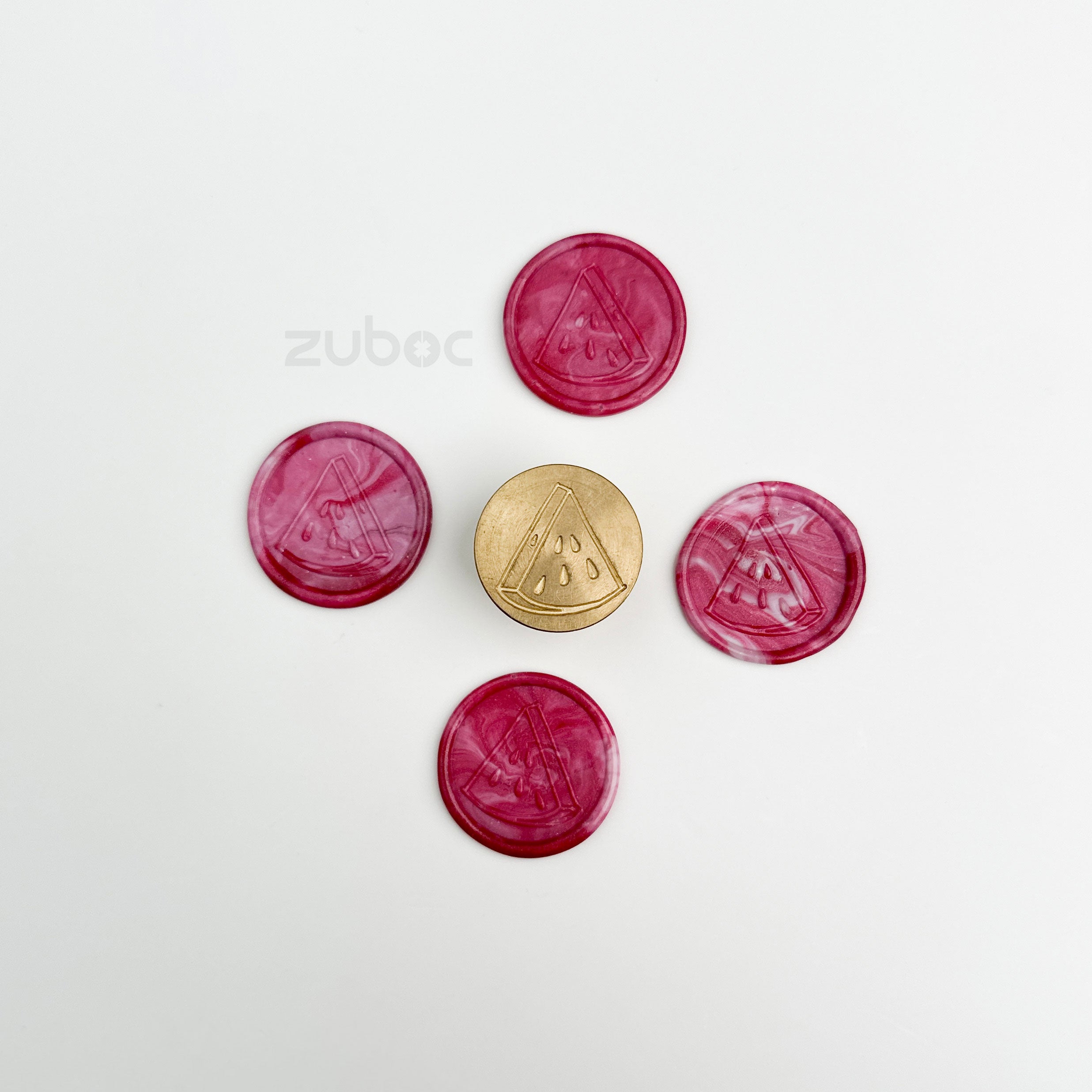 Watermelon Wax Stamp with Wooden Handle
