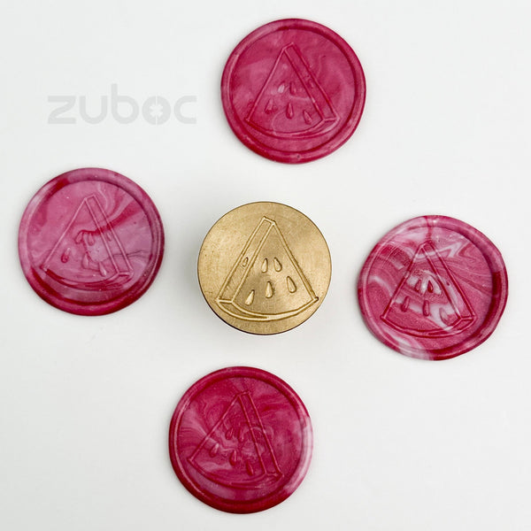 Watermelon Wax Stamp with Wooden Handle