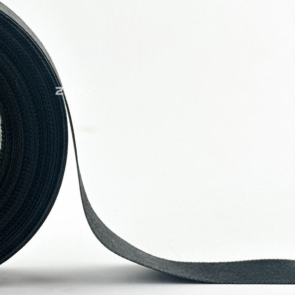 Satin Ribbon Matte Black-25mm (18mtr)