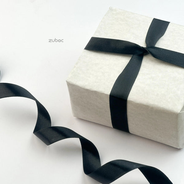 Satin Ribbon Matte Black-25mm (18mtr)