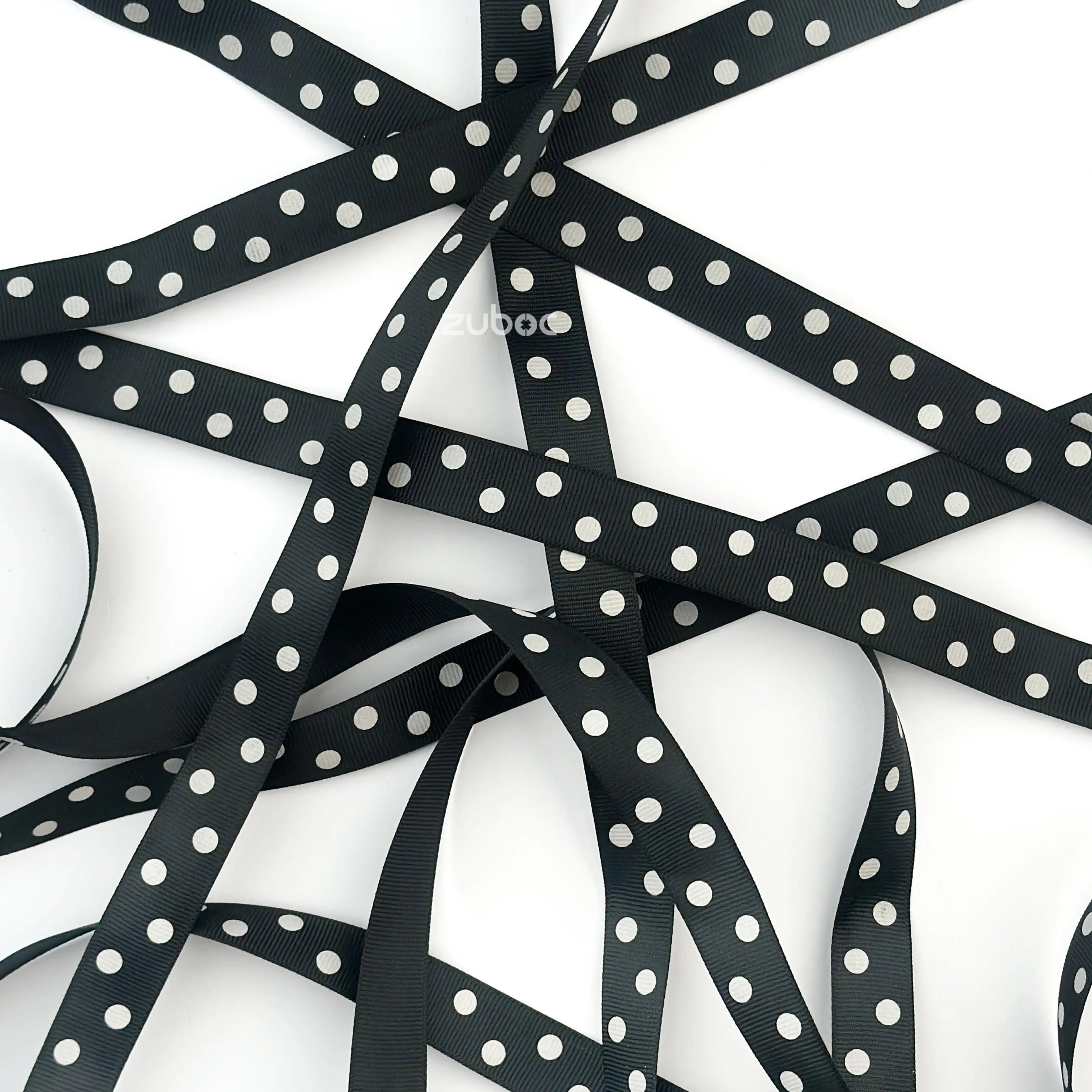 White Polka Ribbon (45mtr)
