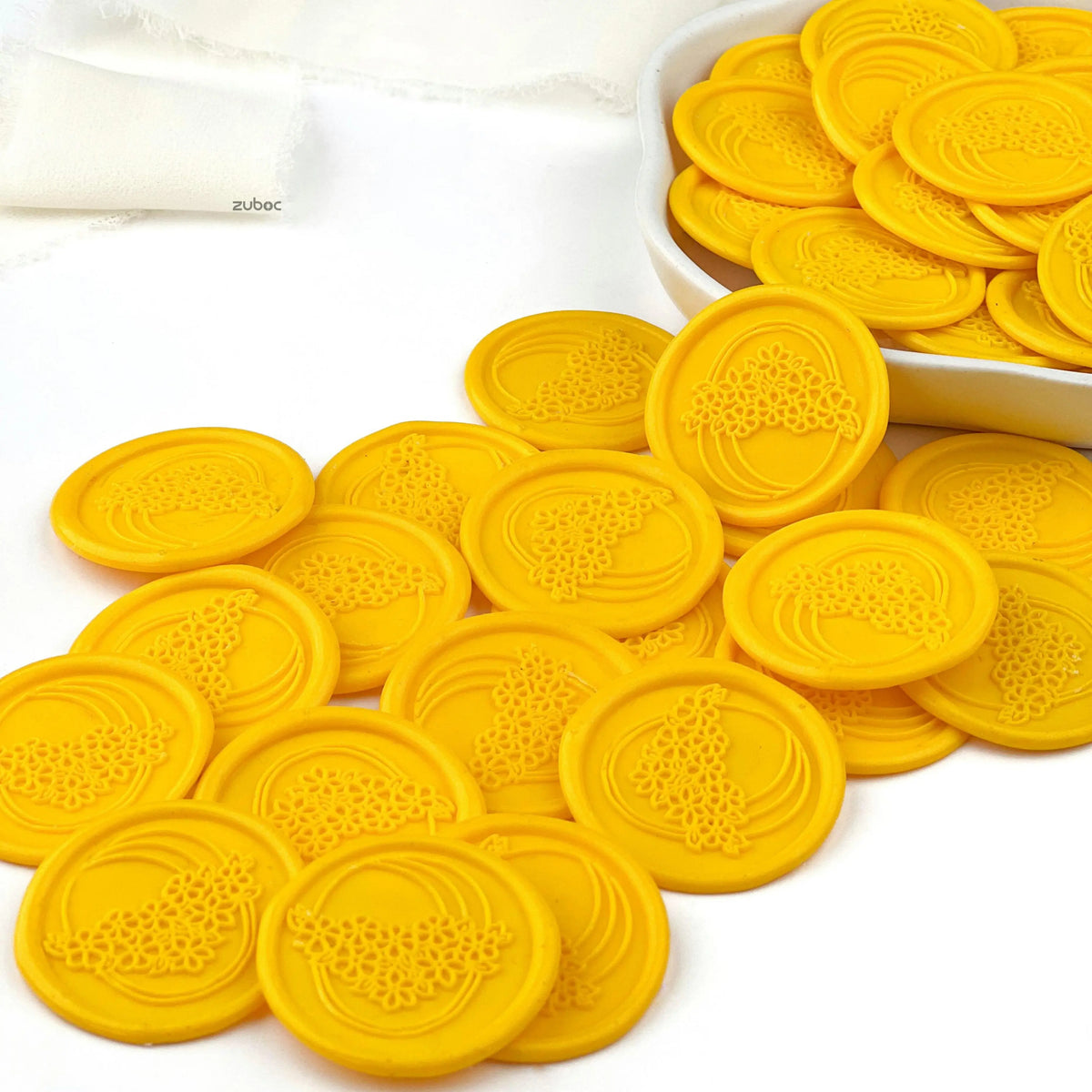 Flower Basket Wax Seal for Invitations (Set of 5)