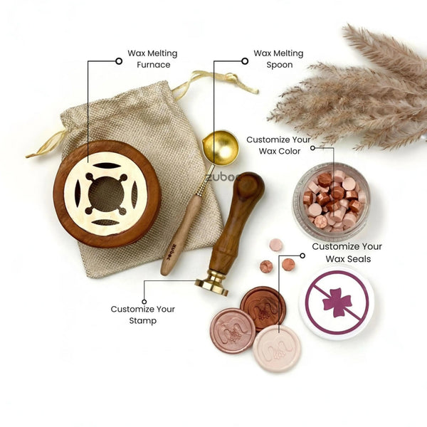 Personalised Wax Sealing Stamp Kit + Wax Seals