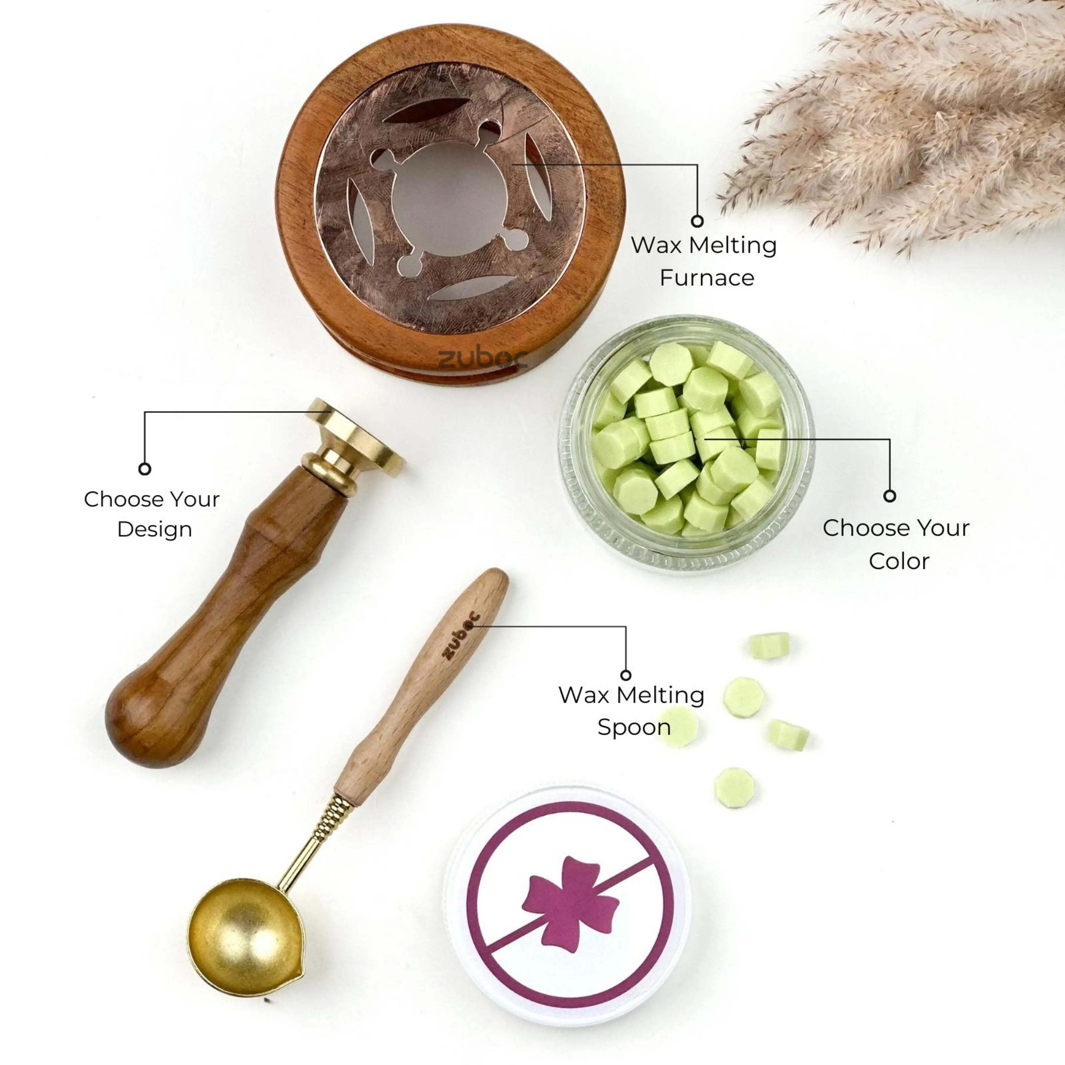 Ready Made Wax Sealing Stamp Kit for elegant gift wrapping and luxury invitations