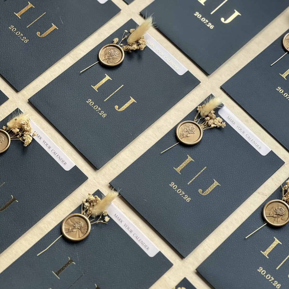 Wedding Invitation Suite – Gold Foil & Butter Film Elegance