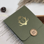 Wedding Invitation Suite – Gold Foil & Custom Wax Seal