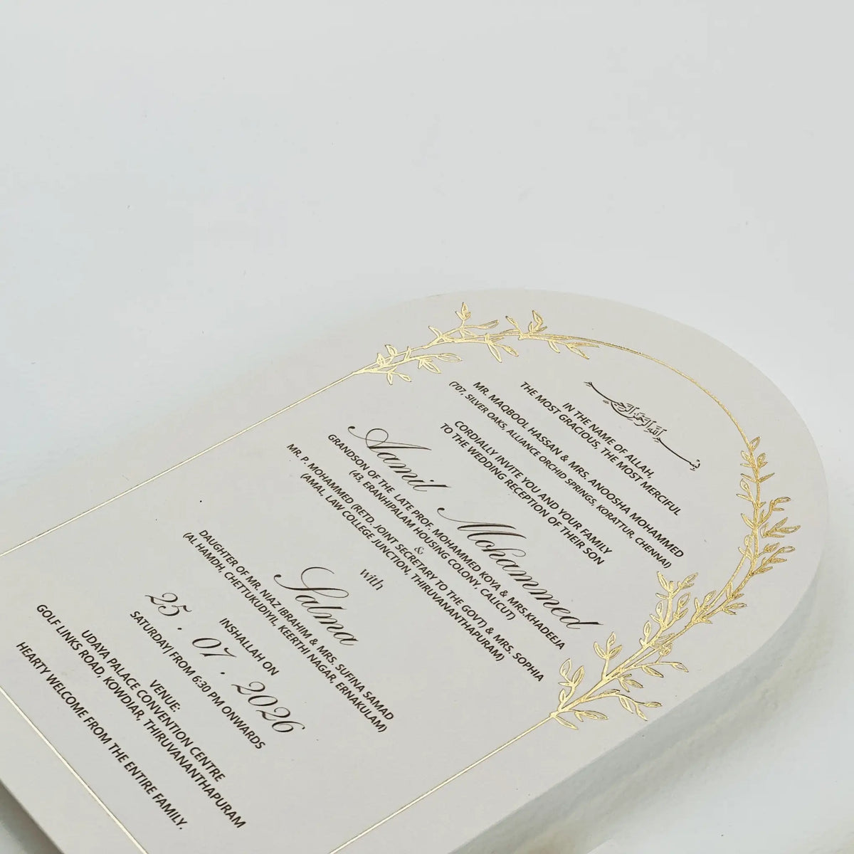 Wedding Invitation Suite – Gold Foil & Custom Wax Seal