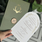 Wedding Invitation Suite – Gold Foil & Custom Wax Seal
