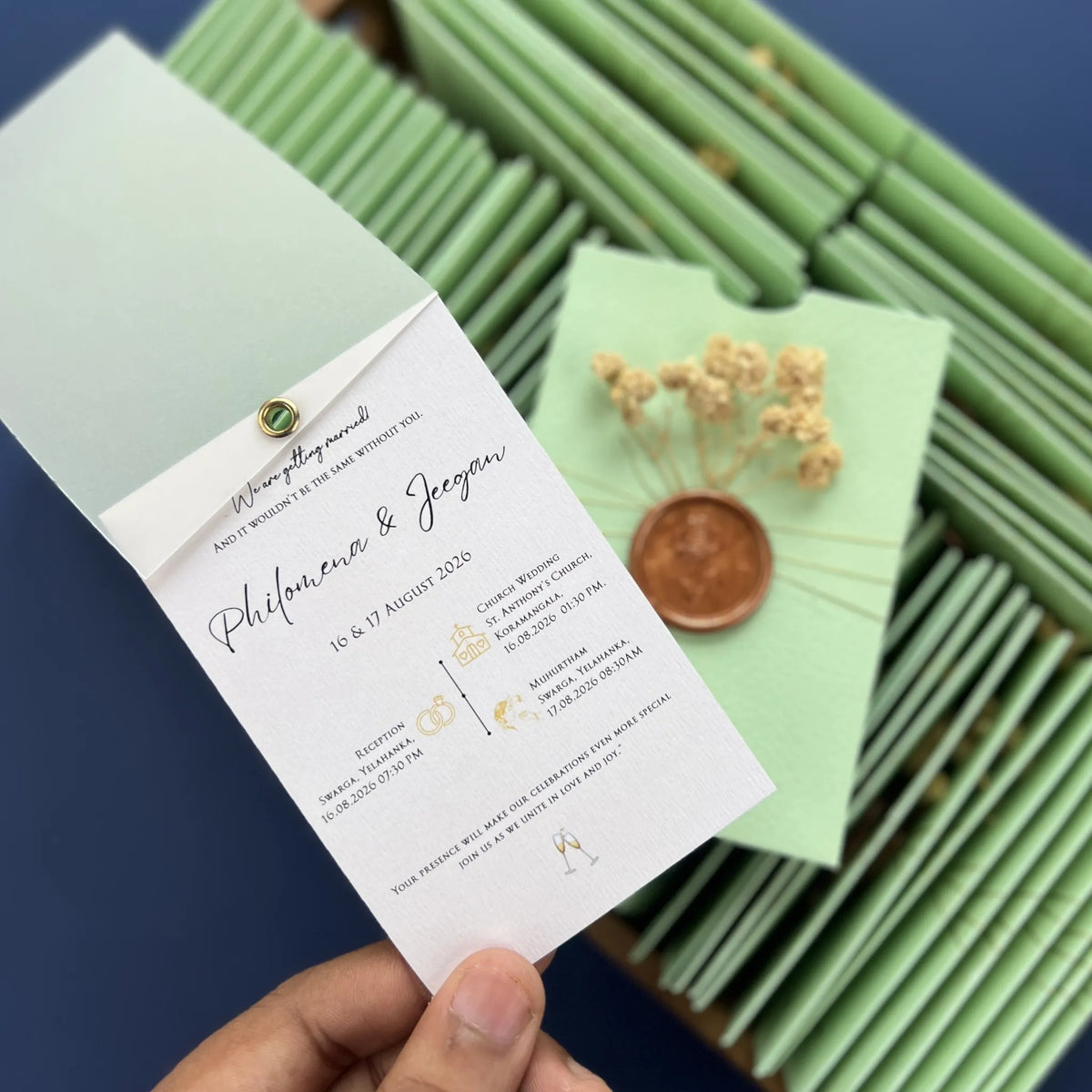 Wedding Invitation Suite – Mint Green Elegance