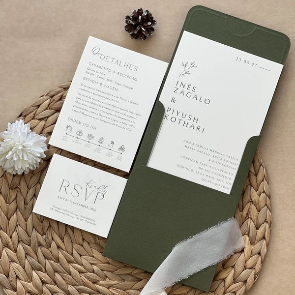 Wedding Invitation Suite – Sage Botanical Elegance