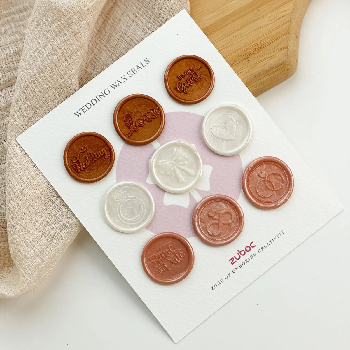 Wedding Wax Seals Stickers for Invitations (Set of 9)