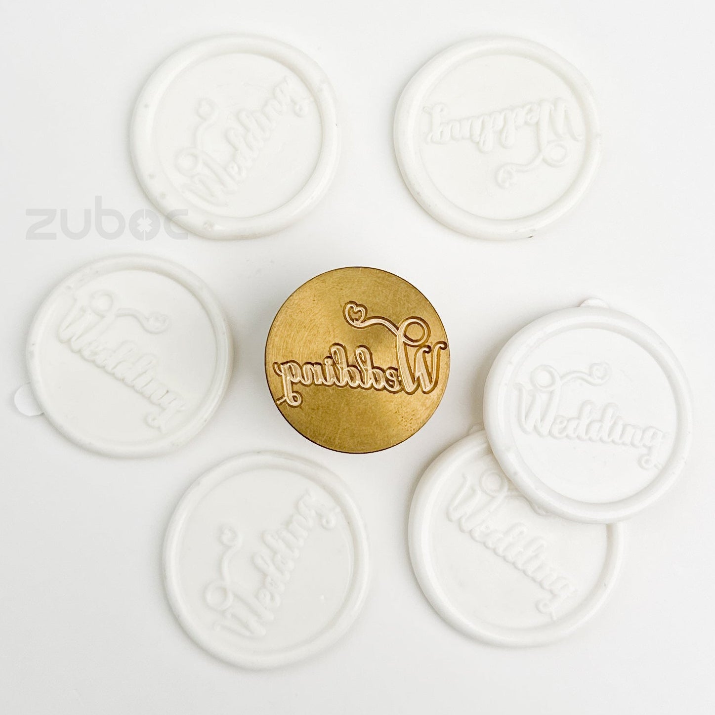 Brown wax stamp side view for handmade cards