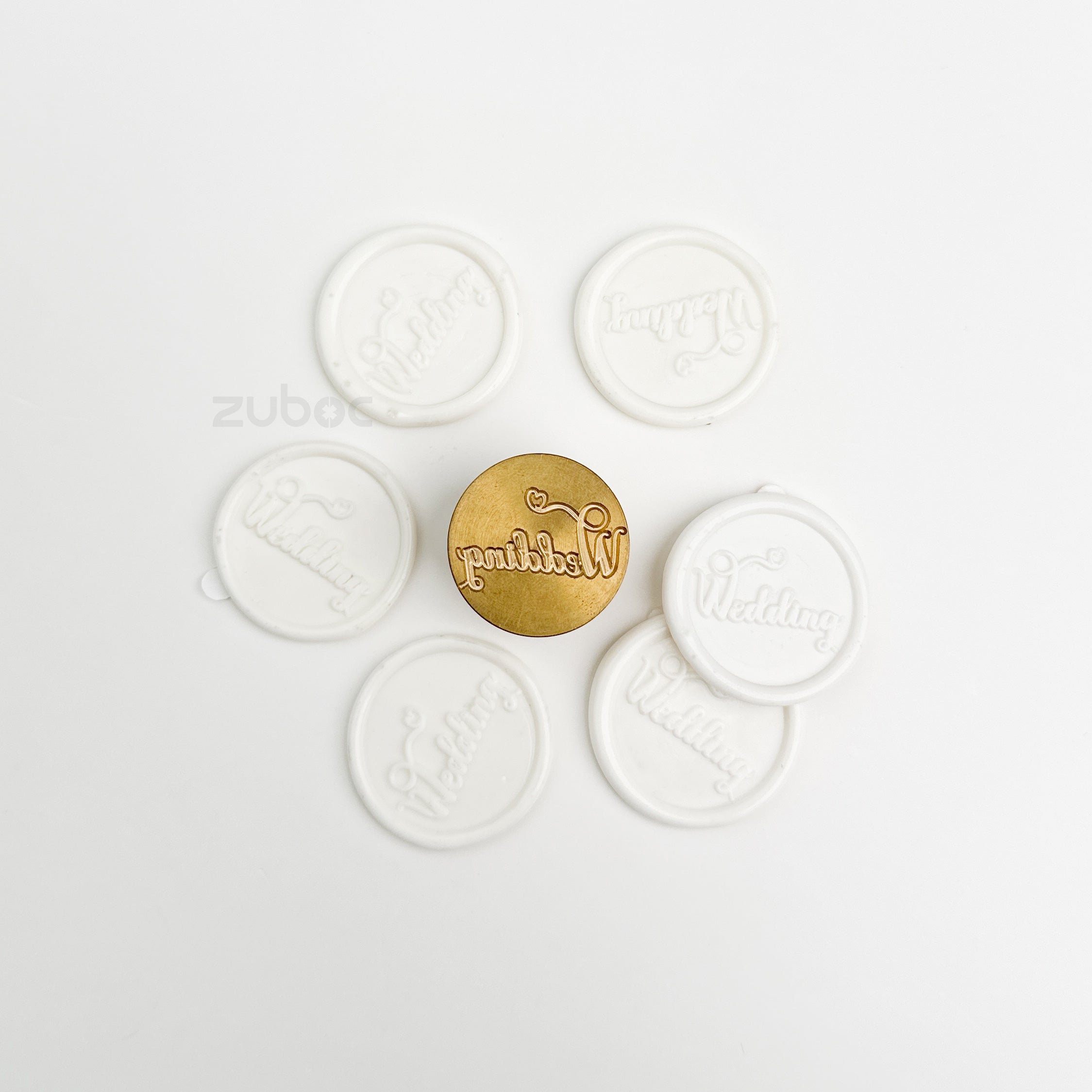 Wedding Wax Stamp with Wooden Handle