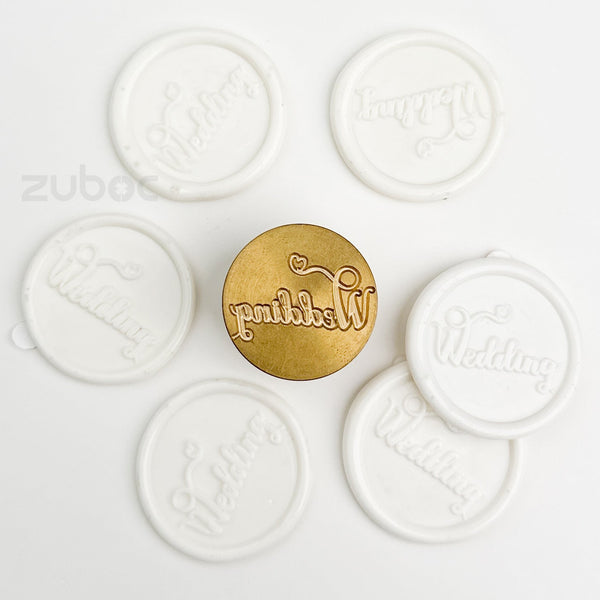 Wedding Wax Stamp with Wooden Handle