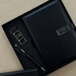 The Welcome Corporate Gift Box/Hamper - Customised Diary, Metal Pen & Keychain Combo