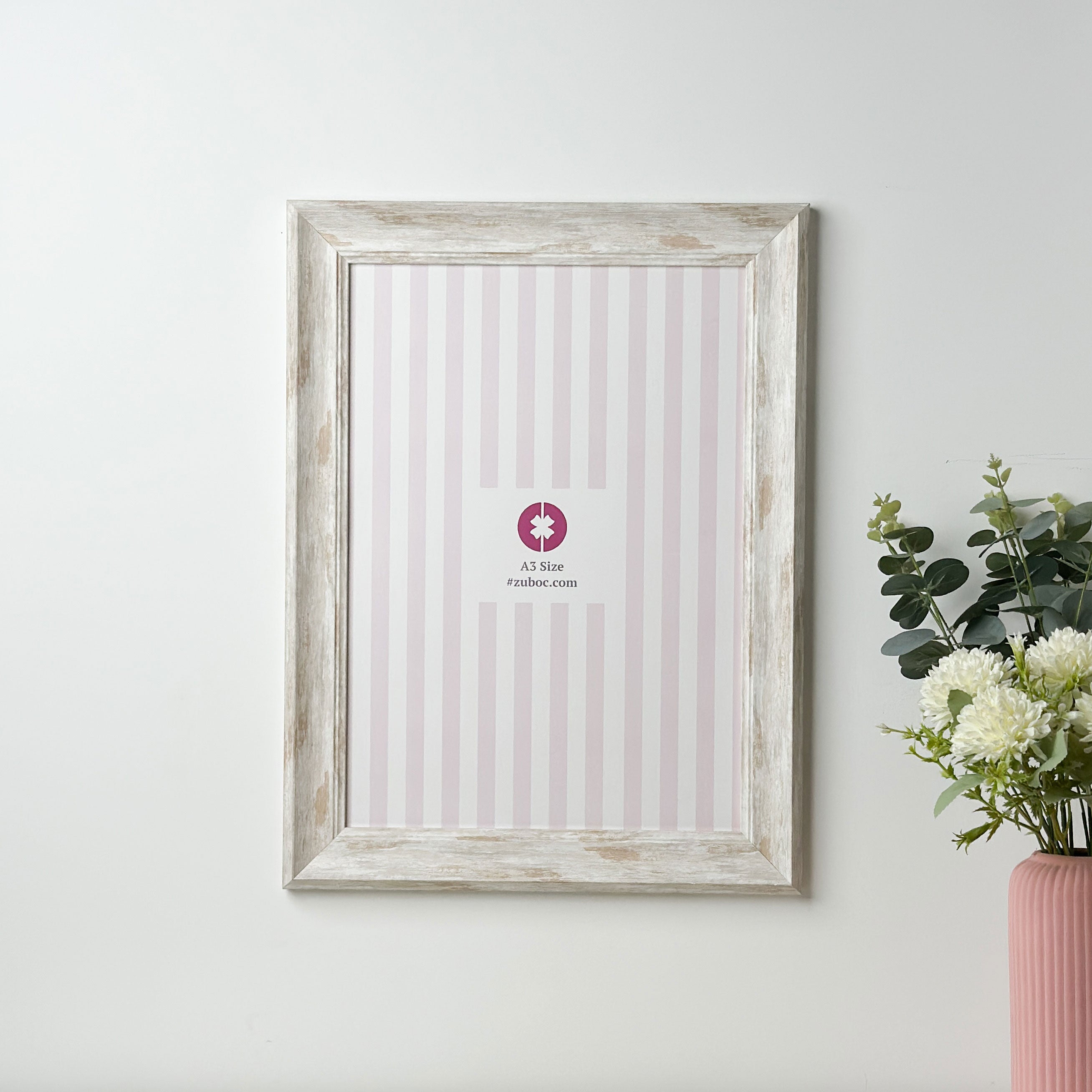 White Vintage Photo Frame (A3)