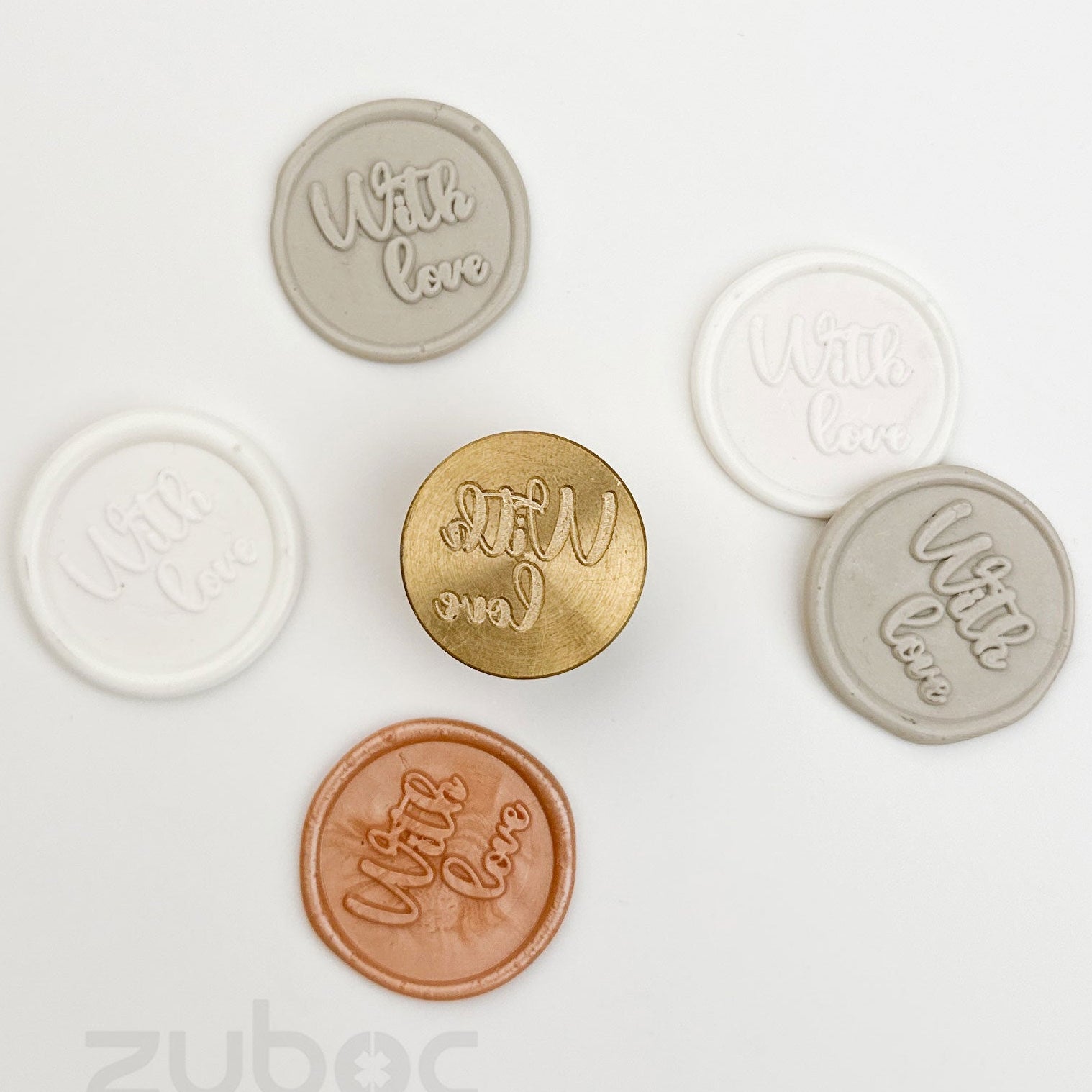 Brown wax stamp for handmade cards