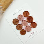 Written Wax Seal Stickers for Functions(Set of 9)