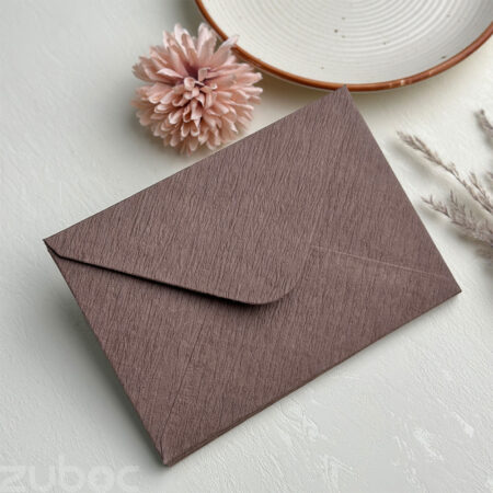 Elegant crinkled coffee STD envelope - C6, designed for branded envelopes