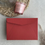 wedding invitation envelope, customizable as branded envelopes brick red