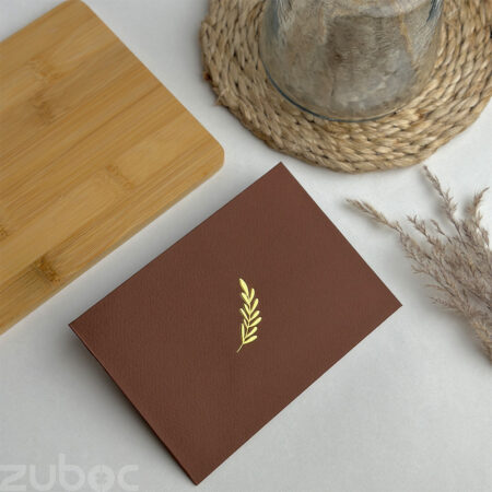 Elegant foiled envelopes with a booklet envelope design -chocolate brown