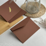 “Premium Booklet Envelope C6 – Chocolate Brown with Foil”