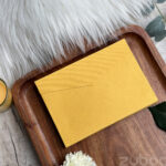 Vibrant mango yellow C6 booklet envelope by Zuboc