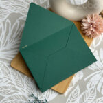 Counter Flap Envelope C6 – Forest Green with Foil, Symbolizing Sophistication – Zuboc