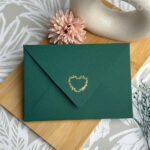 Counter flap envelope with foil – C6, a luxurious foiled envelope-forest green