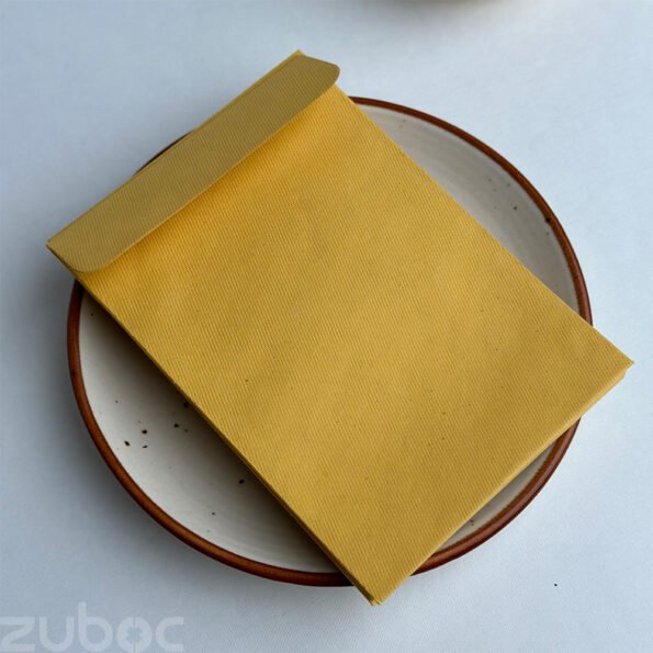 Eagle pocket envelope C6 in mango yellow, a foiled envelope designed