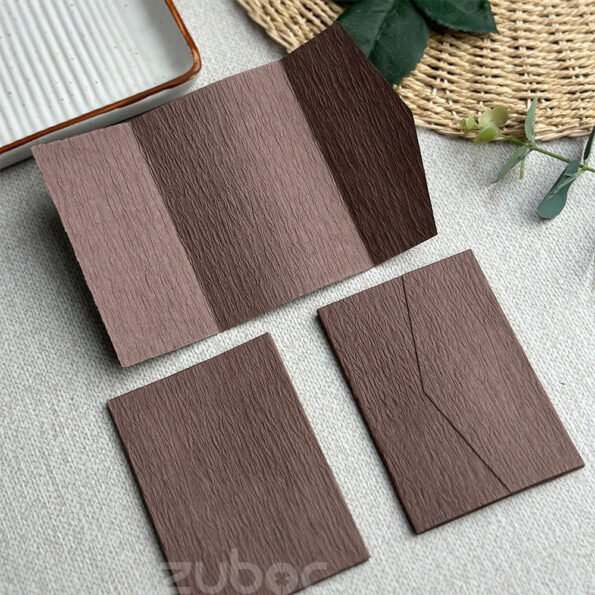 Invitation envelope -C7-in crinkled coffee ,perfect for wedding envelopes-2