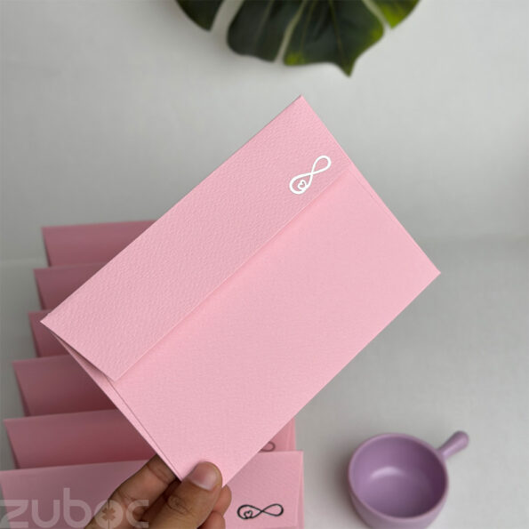 Baby pink short flap envelope - C6, ideal for custom business envelopes