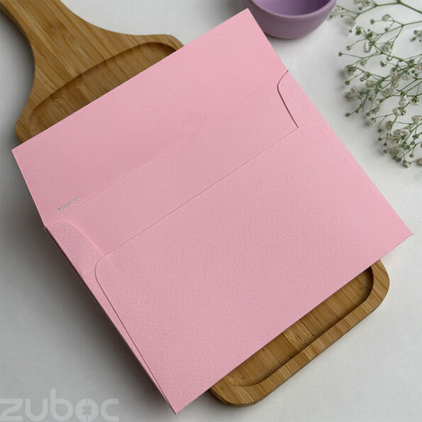 Baby pink short flap envelope - C6, ideal for custom business envelopes