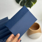 Plain navy blue short flap envelope C6, designed for custom business envelopes