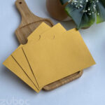 Handmade Side Tag Envelope in Mango Yellow – C6 Size