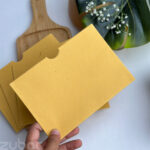 Handmade Side Tag Envelope in Mango Yellow – C6 Size