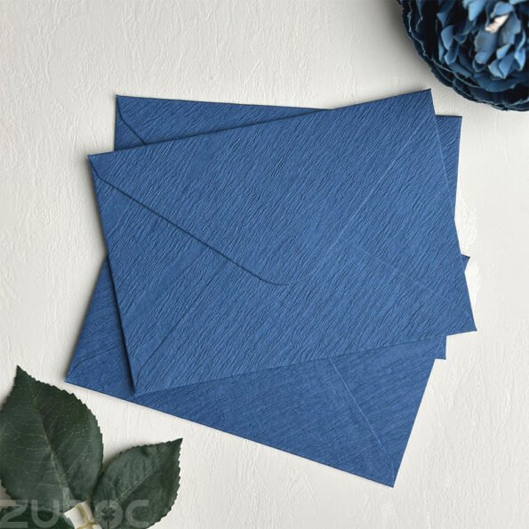 Elegant crinkled teal STD envelope - C6, designed for branded envelopes-2
