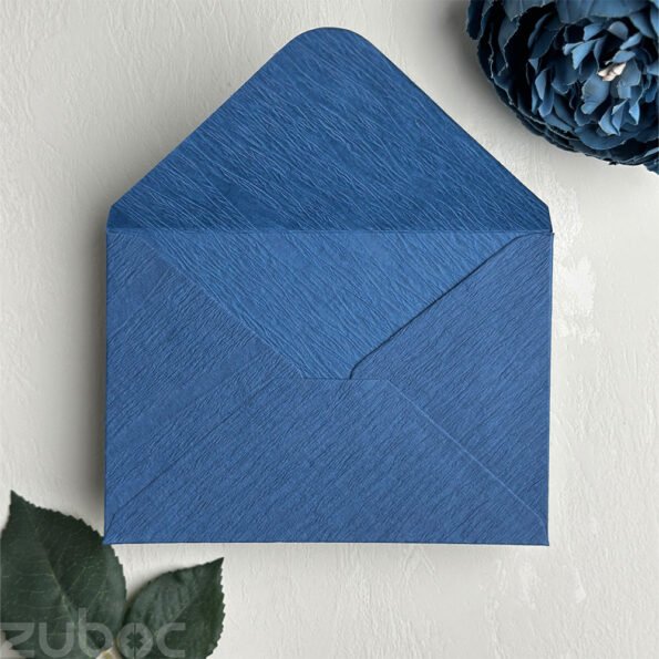 Elegant crinkled teal STD envelope - C6, designed for branded envelopes-1