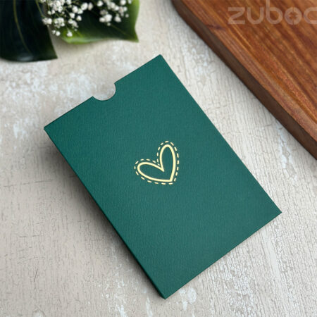 Elegant Forest Green C6 Top Tag Envelope with Unique Foil Design