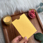 Top Tag Envelope C7 in Mango Yellow – Handmade Paper