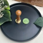 STD Wax Stamp – Round Brass Seal with Teak Wood Handle