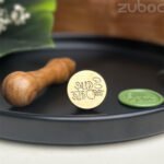 STD Wax Stamp – Round Brass Seal with Teak Wood Handle