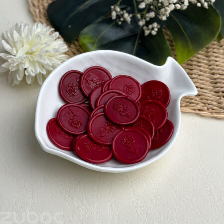 Wine Red Rose Stem Wax Seal, creates an ideal look for envelopes