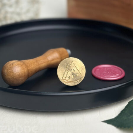 Watermelon custom wax seal stamp with a wooden handle -1