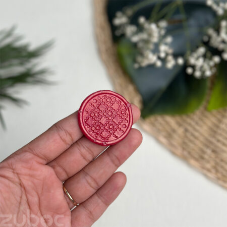 Ruby Red Arabic Design Wax Seal 3 cm by Zuboc