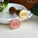 Elegant guest wax seal stamp with wooden handle