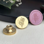 Bloom Design Brass Wax Stamp Head by Zuboc for Elegant Seals