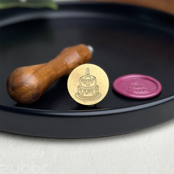 Brass Cake Design Wax Stamp Head for Invitations and Crafts